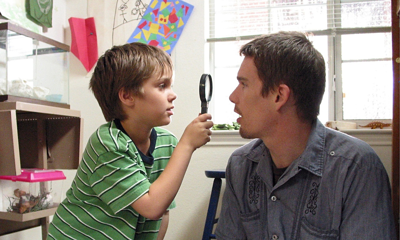 Ellar Coltrane and Ethan Hawke in Boyhood